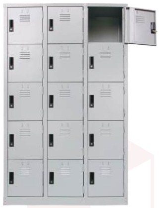 15 Compartment Steel Locker