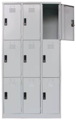 9 Compartment Steel Locker