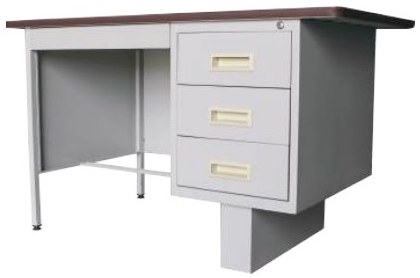 S102/LTBL 4' Single Pedestal Desk